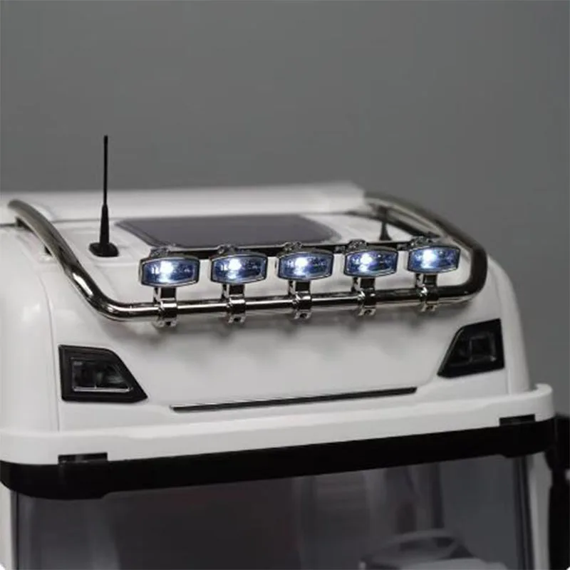 Roof LED Spotlights Light Panels for 1/14 Tamiya RC Truck Trailer Tipper Scania 770S 56368 Car Diy Parts