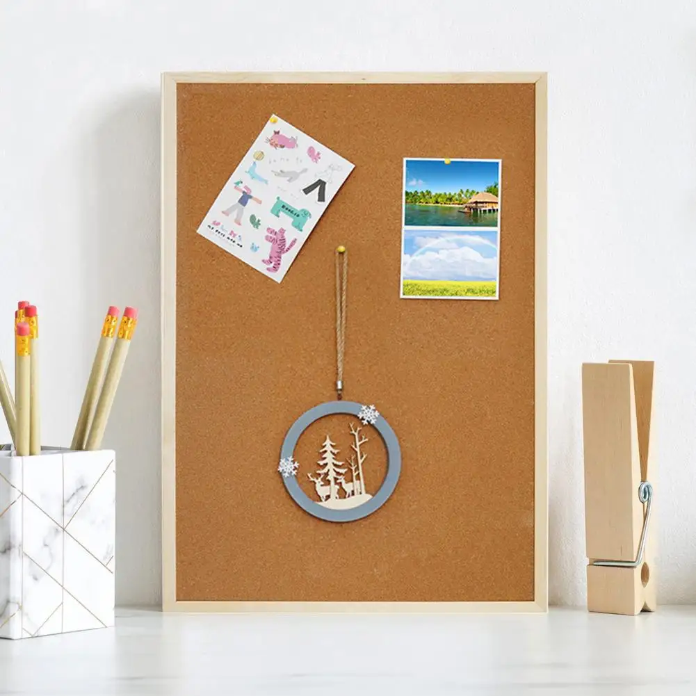 Wood Frame Cork Board Durable Cork Board with Wood Frame Wood Frame Cork Bulletin Board for Notes for Pictures for Office