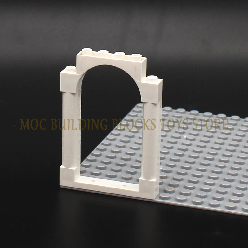 MOC Parts 40066 Door Frame 1x6x7 Arched with Notches and Rounded Pillars Bricks Building Blocks Compatible City Street View Toys