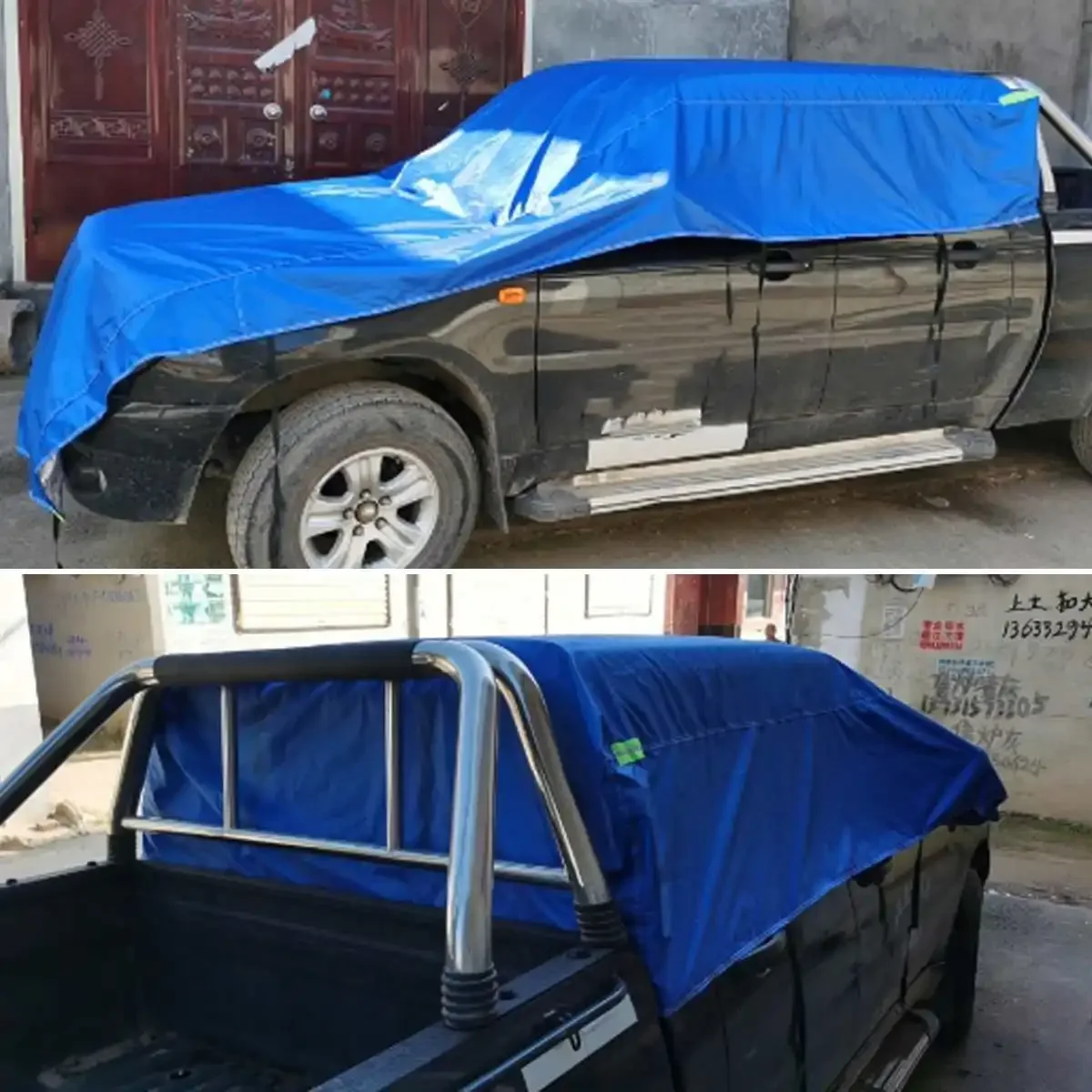 For Sedan SUV Hatchback Pickup Truck Car Covers Waterproof Car Half Covers Winter Snow Cover Sun Shade Rain Dust Resistant Cover