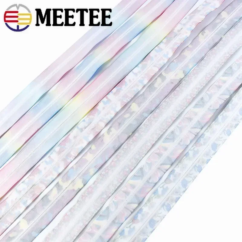 Meetee 3Meters 5# Nylon Zippers Tape For Sewing Bags Jacket Purse Decor Zipper Coat Coil Zip Repair Kit DIY Garment Accessories