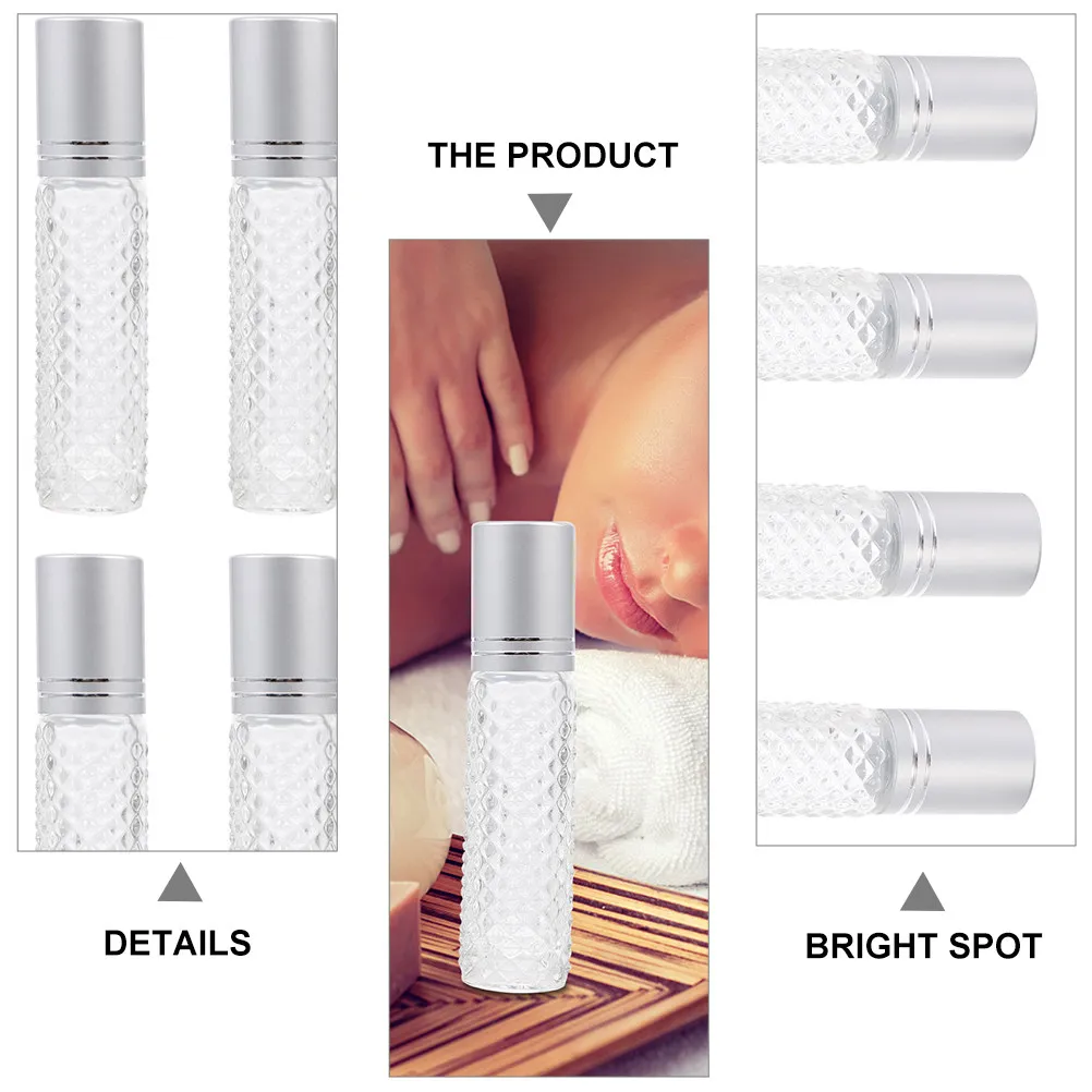 

12Pcs Non-Slip Roller Ball Bottles Refillable Empty Glass Bottles for Essential Oils Perfumes Lotion Travel Subpackage