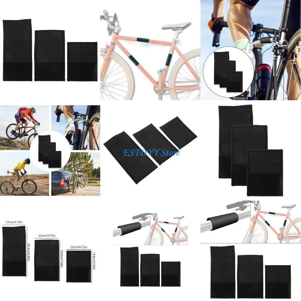 

G6DE 3Pcs Bike Frame Cover Bike Frame Sticker Cycling Bicycles Bike Frame Protectors