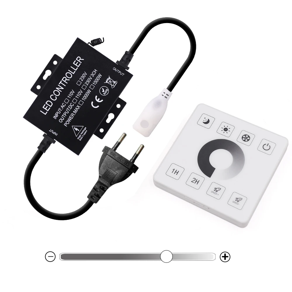 750W 1500W LED Touch Panel Dimmer Switch Power Controller For 8MM PCB 110V 220V 288LEDs/M 360LEDs/M COB Strip Light