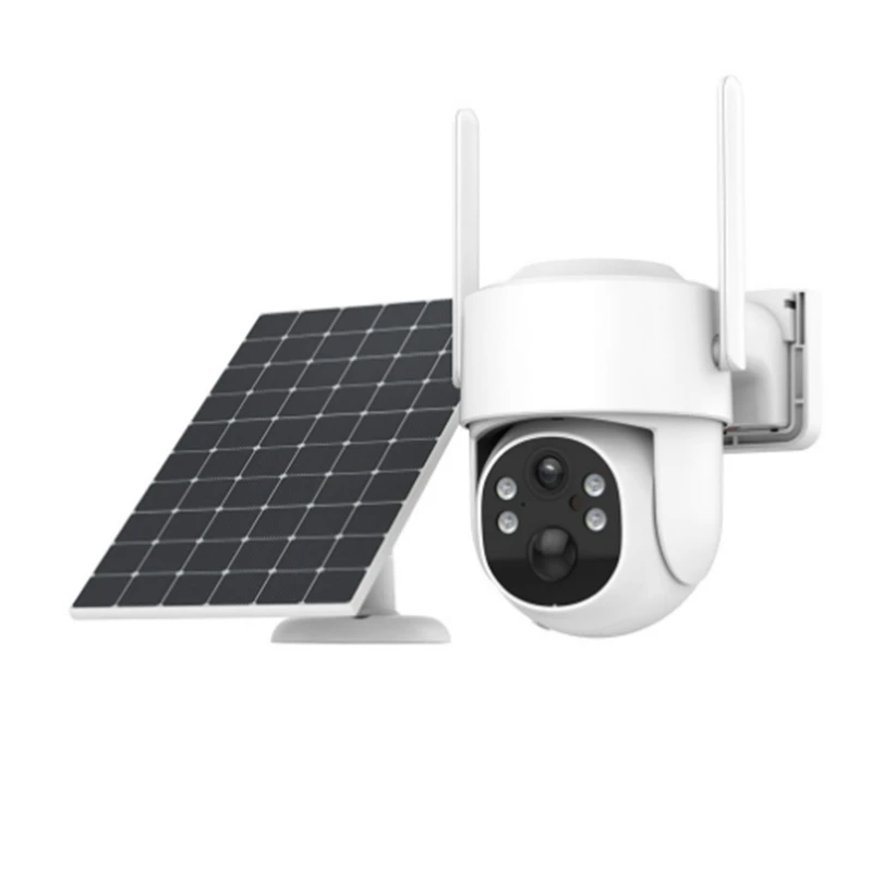 

4-мегапиксельная Wi-Fi солнечная камера IP-камера ночного видения с солнечной панелью, перезаряжаемая батарея, обнаружение человека Icsee