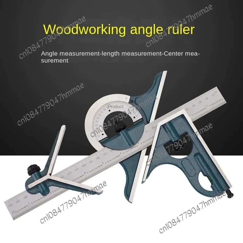 180 Degree Combination Goniometer Multifunctional Woodworking Angle Square with Level Meter Protractor Decoration Measuring Tool