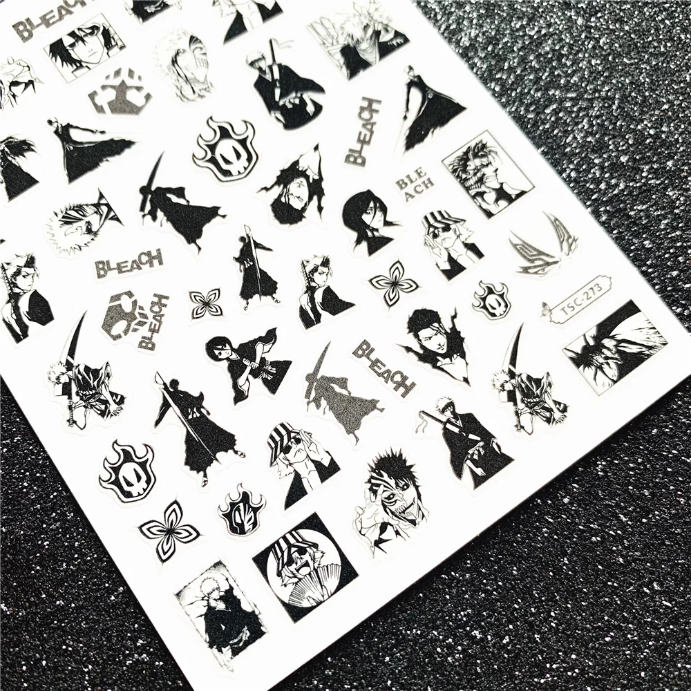 TSC series TSC-163N note Cartoon boy 3D Back glue Self-adhesive Nail art Nail sticker decoration tool Sliders For Nail Decals 3