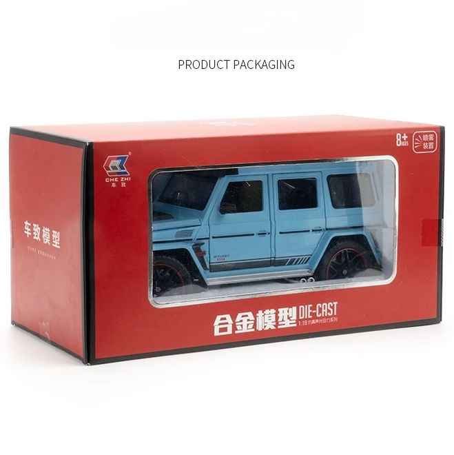 대형 1:18 메르세데스 벤츠 Brabus G800 스프레이 합금 SUV 다이 캐스트 모델이없는 일반 버전 소년을위한 어린이 선물 생일 선물
