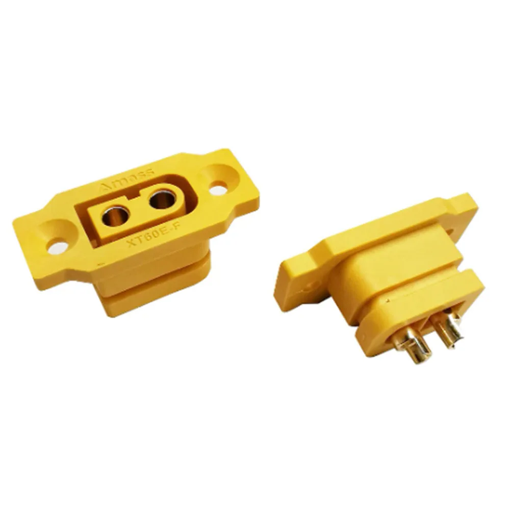 XT60E Female Connector with Fixed Seat XT60 Copper Gold-plated Adaptation Aircraft Model Plug Socket for RC Models Multicopter ﻿