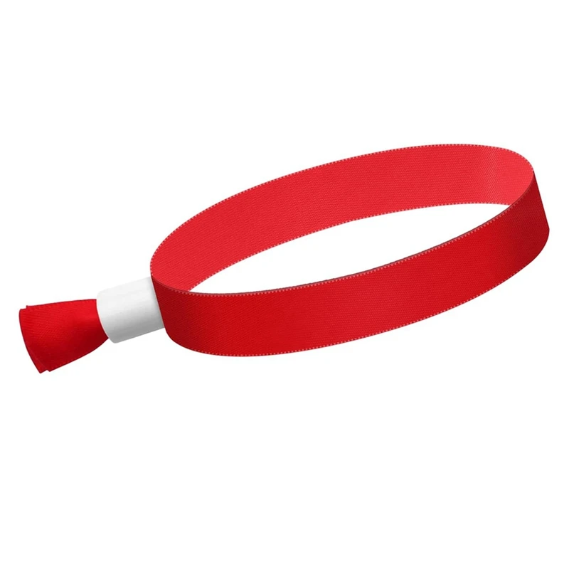 100 Pcs Cloth Event Wristbands For Events, For Lightweight Concert Wrist Strap (Red)