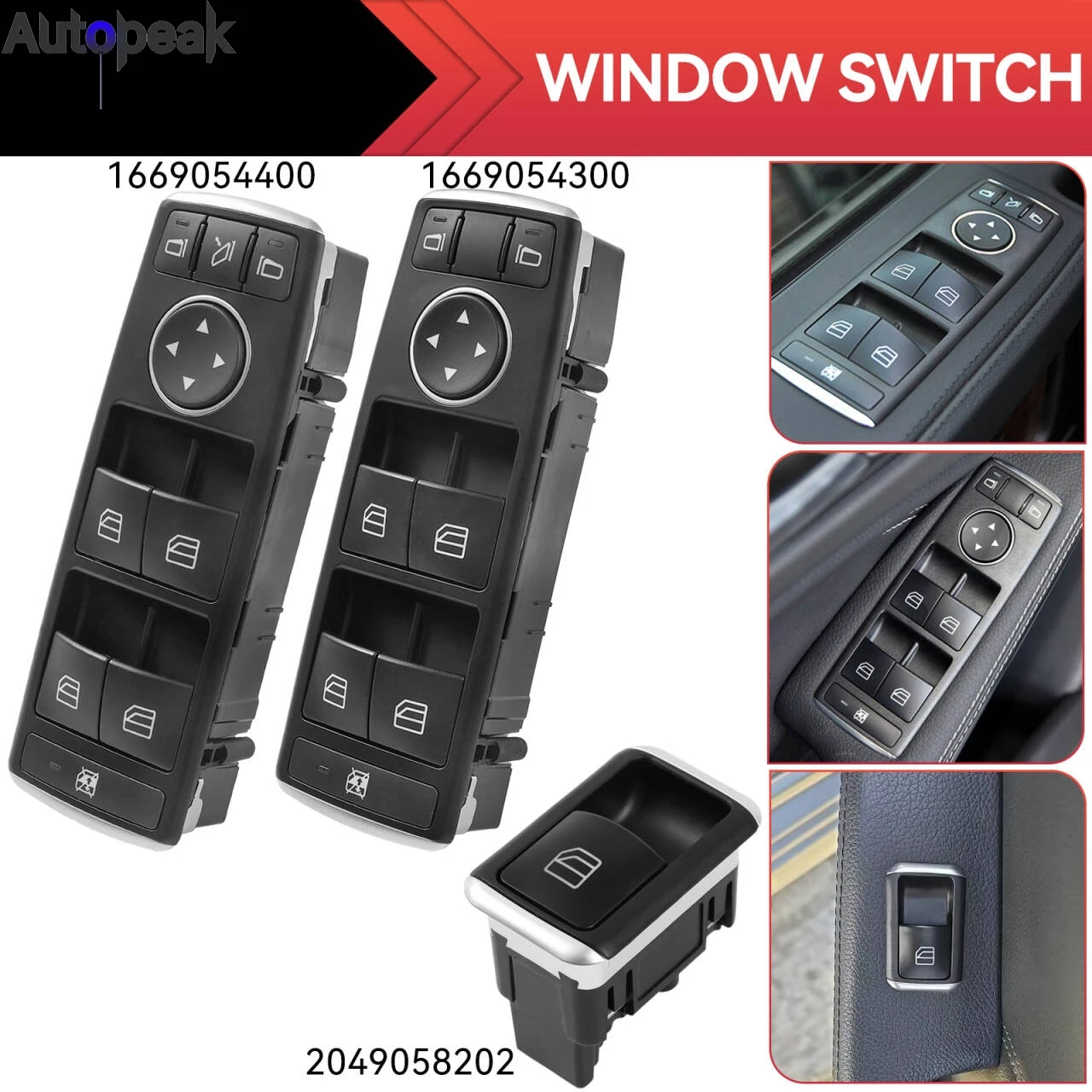 

1669054300 1669054400 2049058202 For Benz W246 W176 W156 W117 For Mercedes A B CLA GLA Class Electric Power Master Window Switch