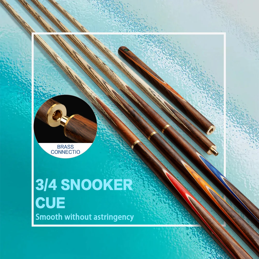 Snooker Cue with  10-10.2mm TipCRICAL 3/4 Snooker Cue Ash Wood Shaft free extension and case for Snooker Cue Stick