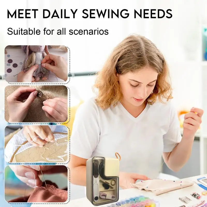 

Швейный чехол для швейных принадлежностей, 2-слойная портативная дорожная швейная коробка с аксессуарами, органайзер для хранения швейных инструментов