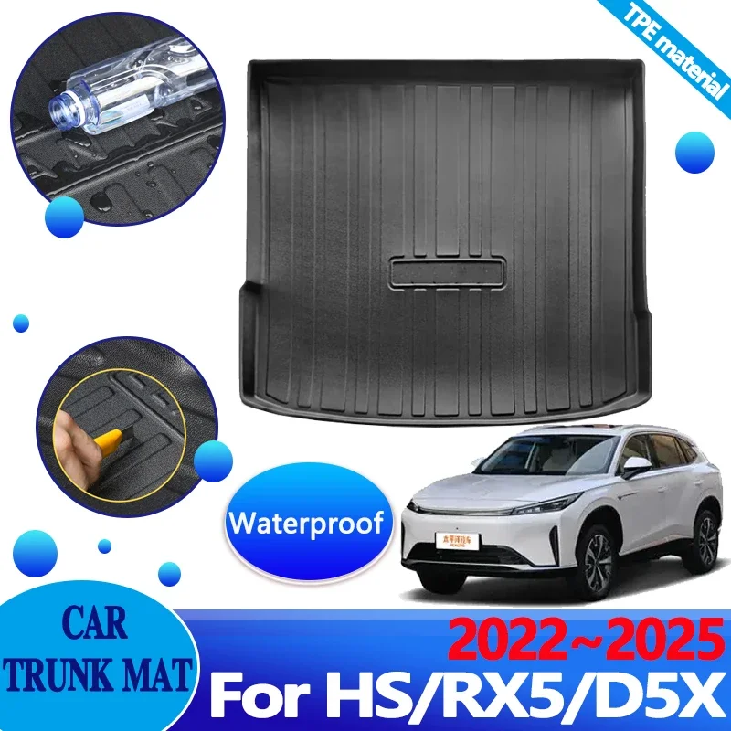 

Car TPE Trunk Mat for MG HS MK2 2022~2025 Roewe RX5 D5X eRX5 MK3 Liner Waterproof Carpet Protector Storage Pad Auto Accessories