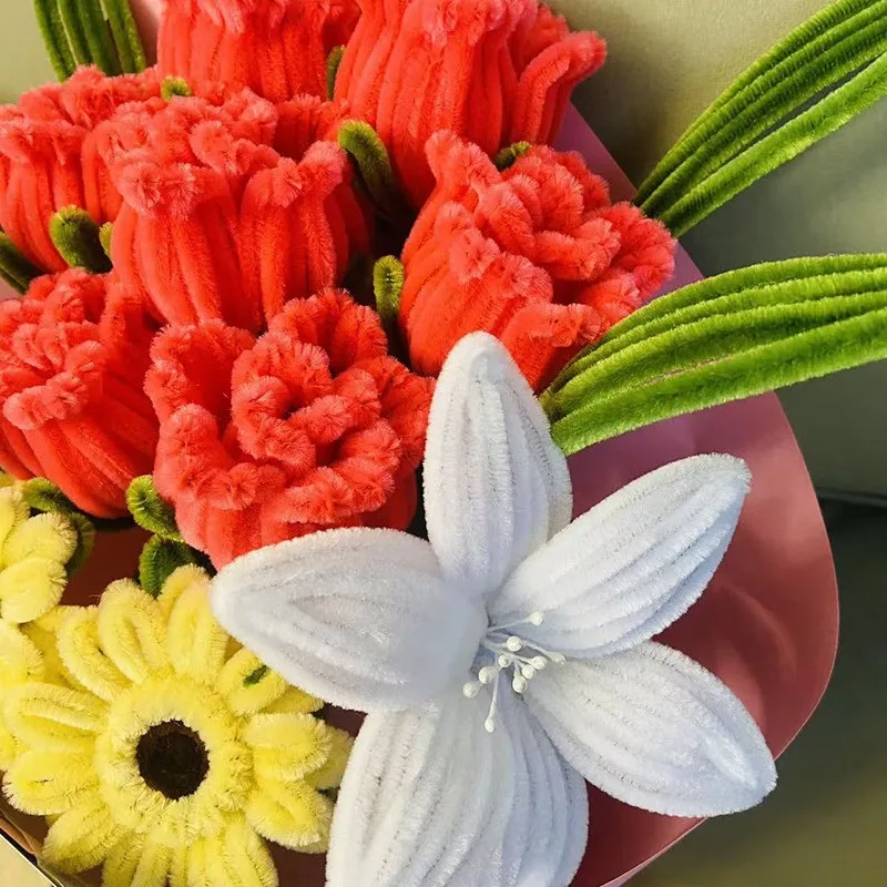 Bouquet Twist Stick Finished Product for Girls Qixi Valentine s Day Girlfriend Wife Bestie Birthday Gift