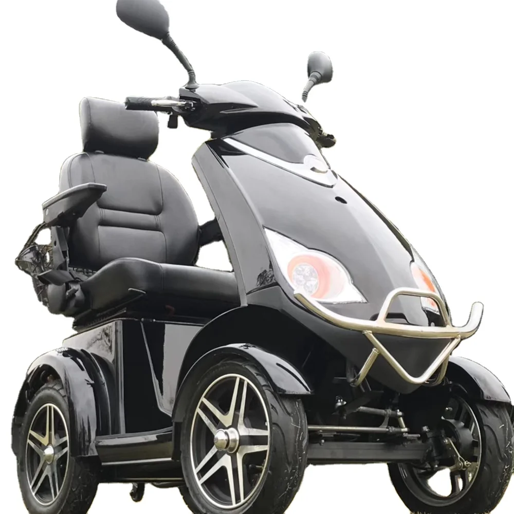 

China fashionable mobile 4 wheels motorcycles elderly electric Moped Scooter 500w 14 inch tire