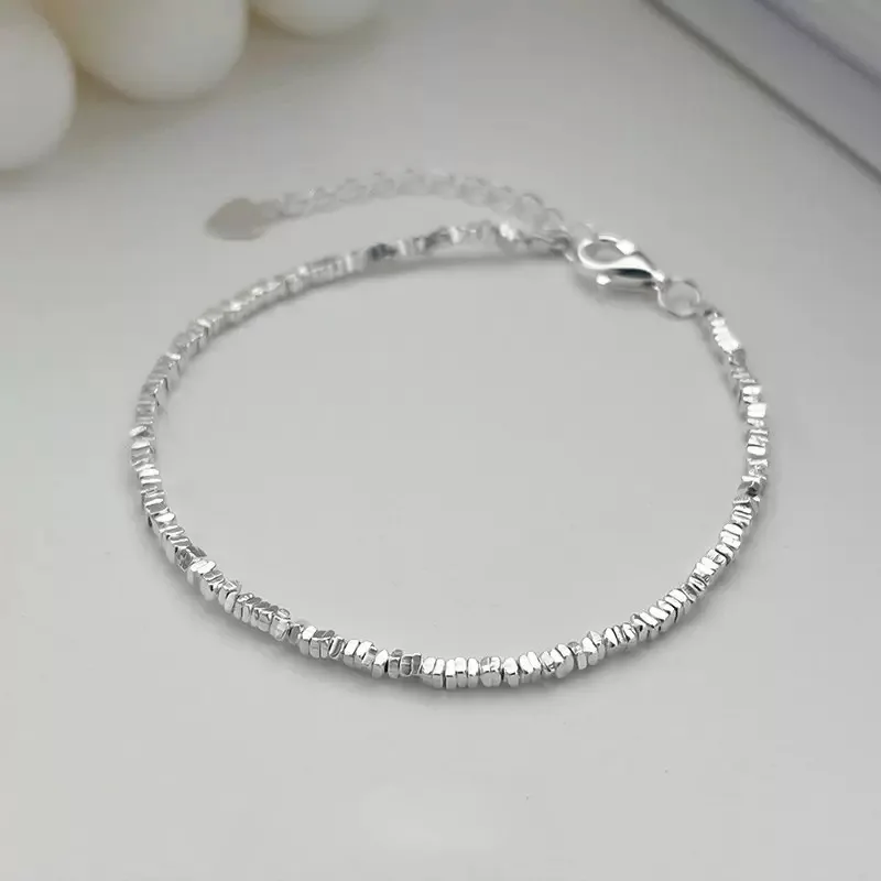 

Light luxury, niche, high-end, minimalist pearl silver bracelet, geometric bracelet, women's bracelet, free shipping