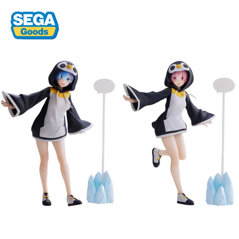 

В наличии оригинальный SEGA Re:ZERO - Початок жизни в другом мире RAM REM Костюм пингвина Аниме Фигурка Кукла Украшения Игрушка Подарки Модель