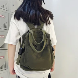 College Backpack Ladies Harajuku Cute Retro Canvas Bag Female Laptop Fashion Girl Fabric Student Backpack Women Travel Teen Bags