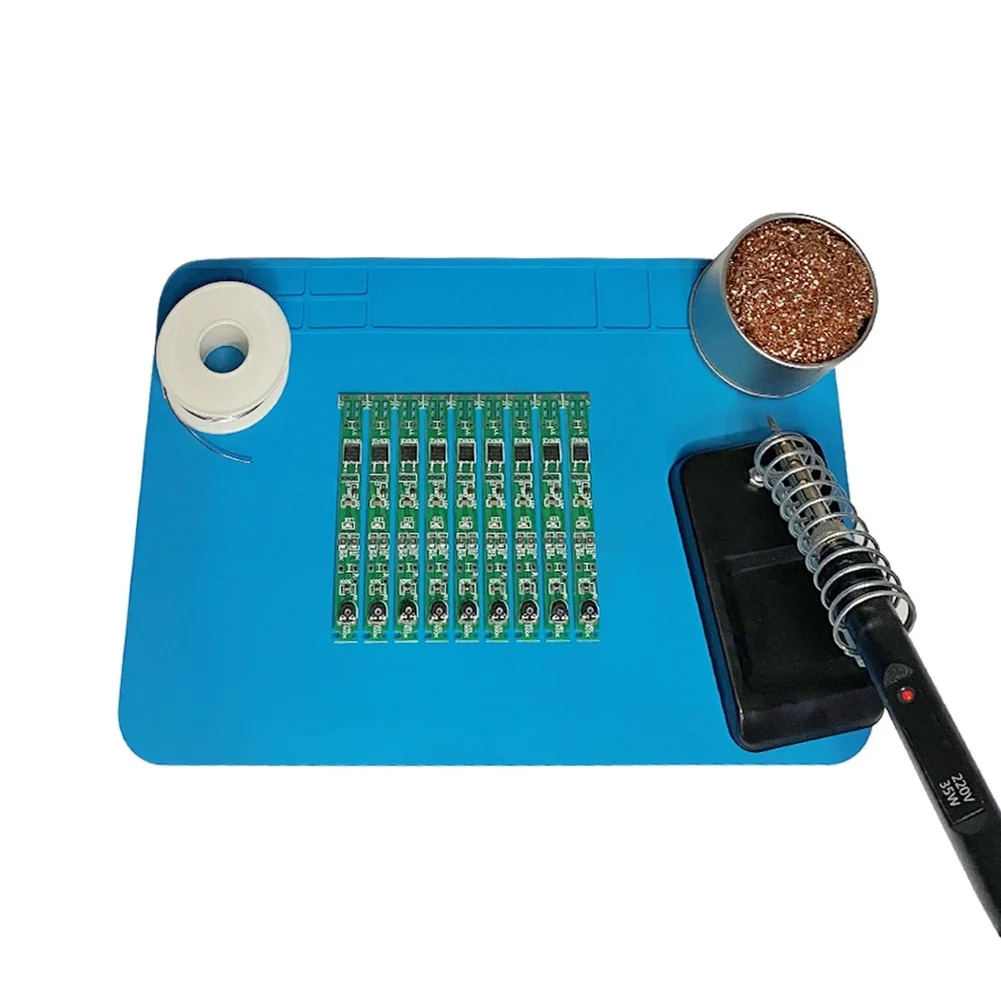 300x200mm Silicone Repair Mat Heat Resistant for Soldering Stations Anti Static Non Slip for Phone and Computer Work