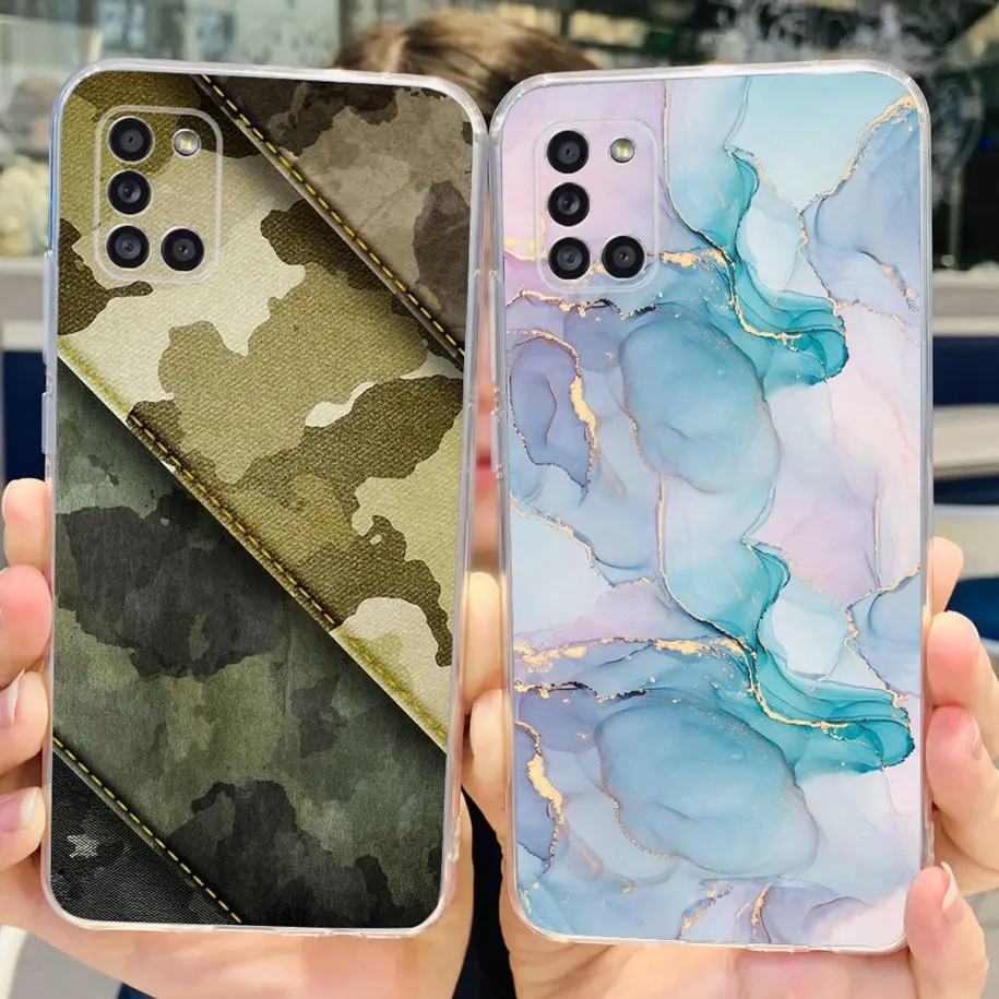 For Samsung A51 Case SM-A515F Flower Cover Fashion Silicone Soft Bumper Clear Funda For Samsung A31 A71 SM-A315F A 51 Phone Case