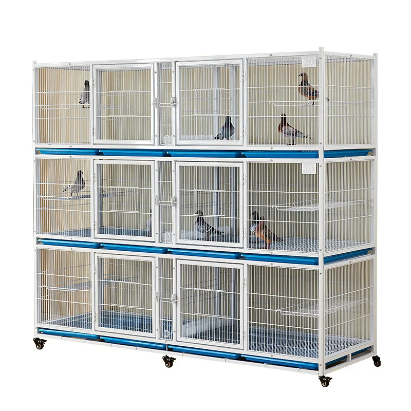

Factory Supplies Durable Pigeon Cages for Sale Galvanized Metal Stackable with Wheels Ideal for Pigeon Breeding and Racing
