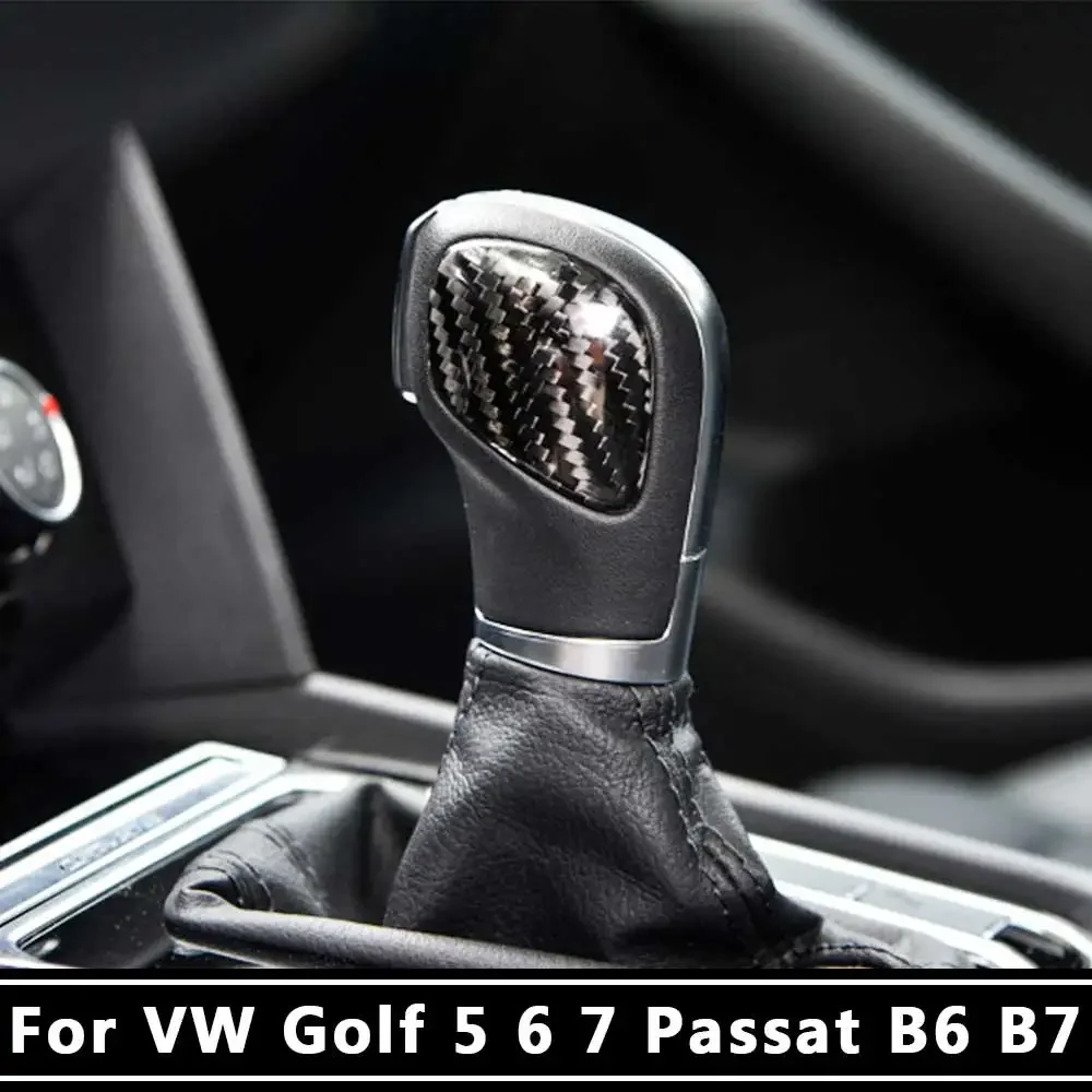 

For Volkswagen VW Golf 5 6 7 GTI Passat B6 B7 MK6 MK7 CC Jetta POLO Real Carbon Fiber Car Gear Knob Panel Decoration Sticker