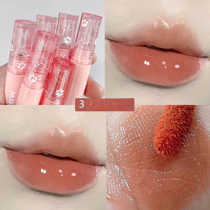 Long Lasting Cherry Pink Mirror Water Dyeing Lipgloss Lip Glaze Waterproof Moisturizing Liquid Lipstick Sexy Red Lip Tint Makeup