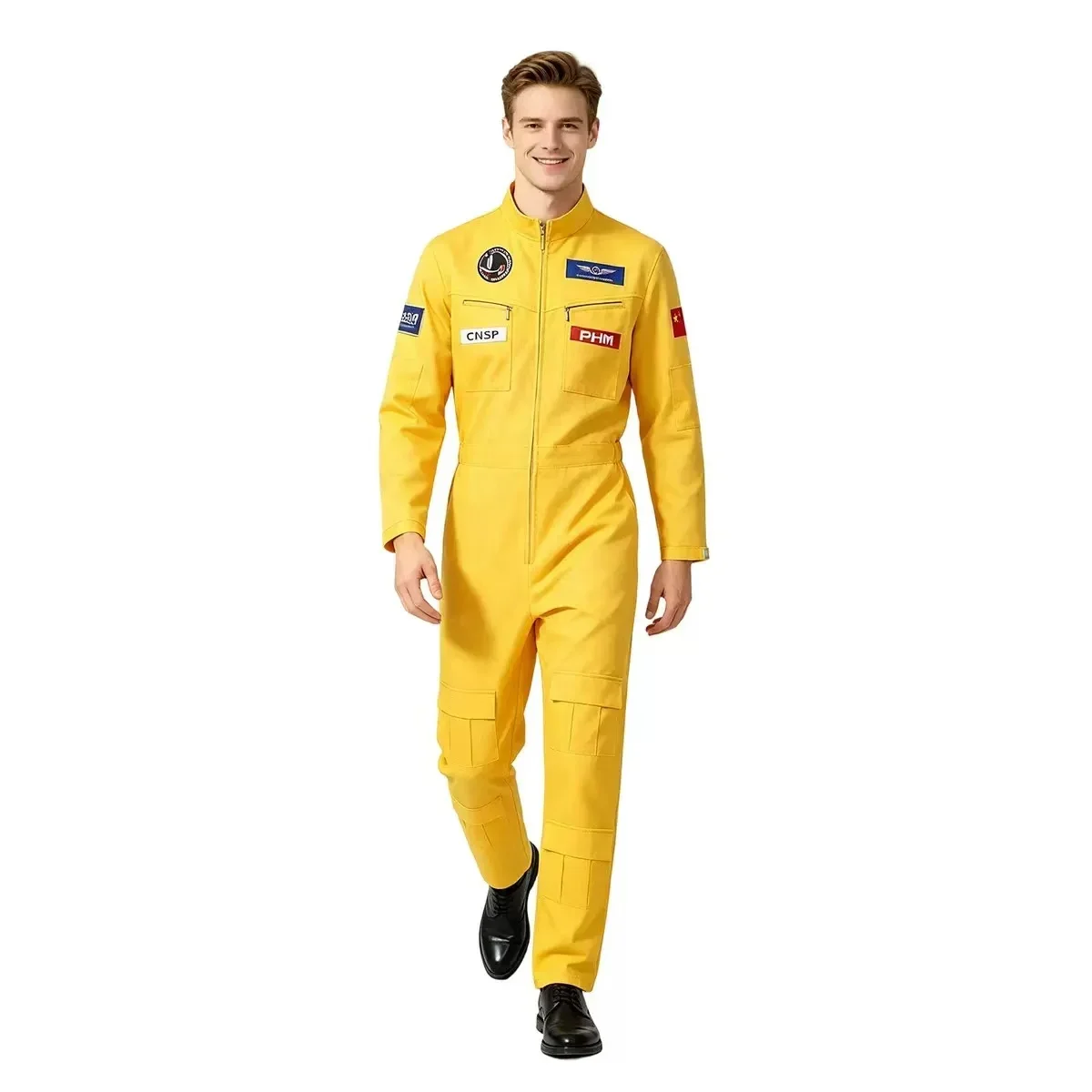 Ryland Grace Cosplay Costume Yellow Astronaut Jumpsuit Men's Workwear Bodysuit Halloween Carnival Party Uniform Set