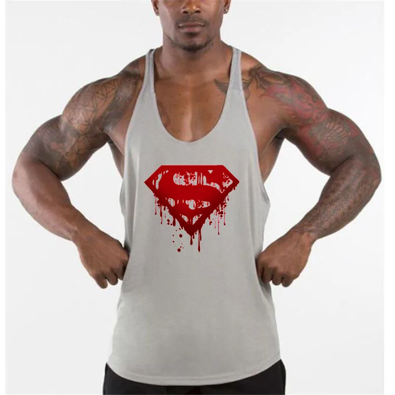 Vest Muscle Sleeveless Singlets Mens Bodybuilding Fitness Top Men Gym Tank  Clothing Brand Fashion Workout Sports Shirt