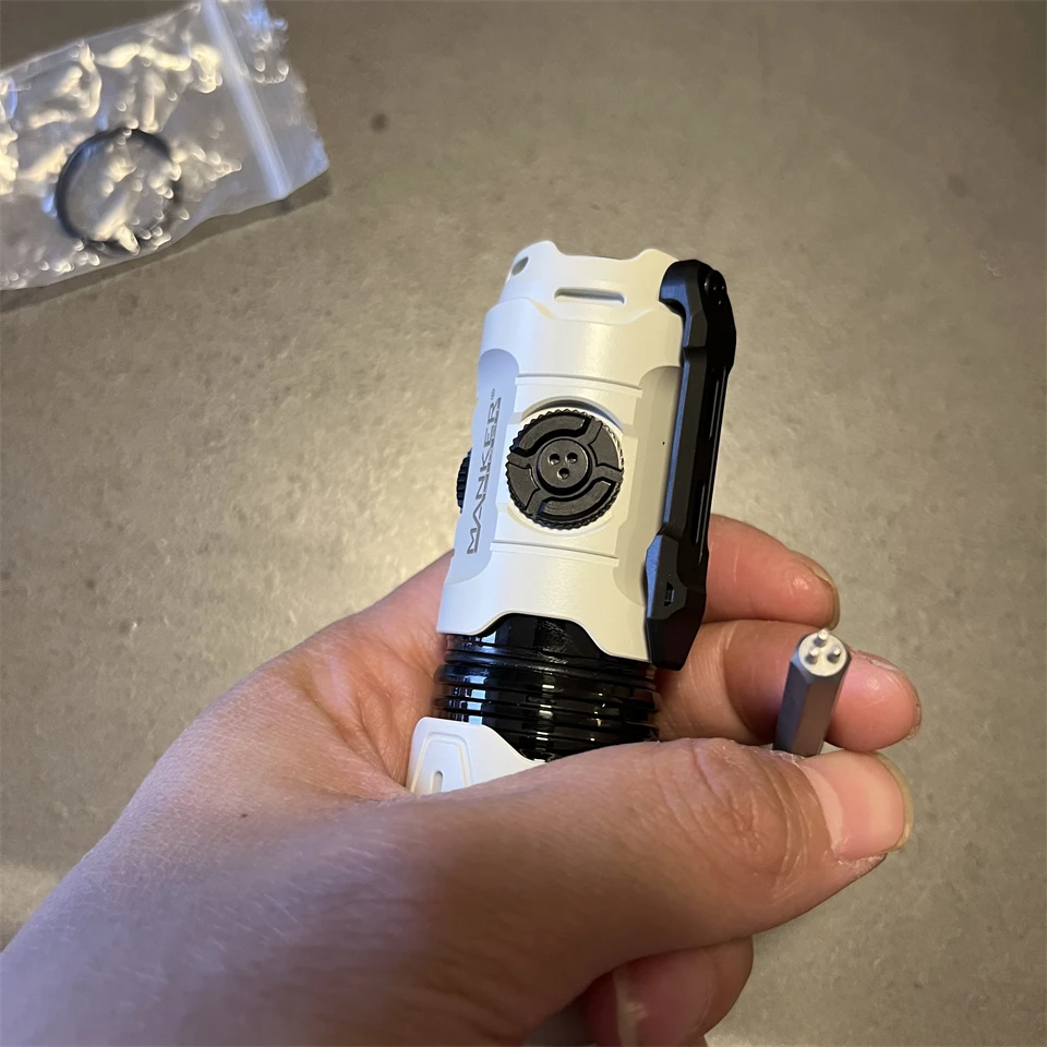 Manker Timeback III EDC Pocket Flashlight USB C 18350 Battery Waterproof Flashlights with Fidget Spinner As Men Gift
