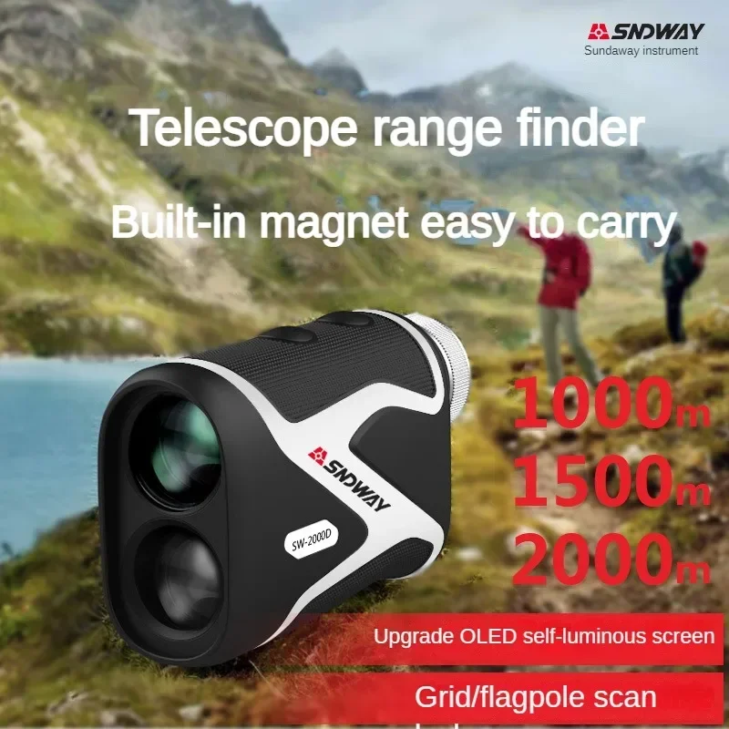 Latest SNDWAY Rangefinder Telescope 500M 700M 1000M Multifunction Laser Distance Meter Ranging Tester Flagpole Lock Especially F