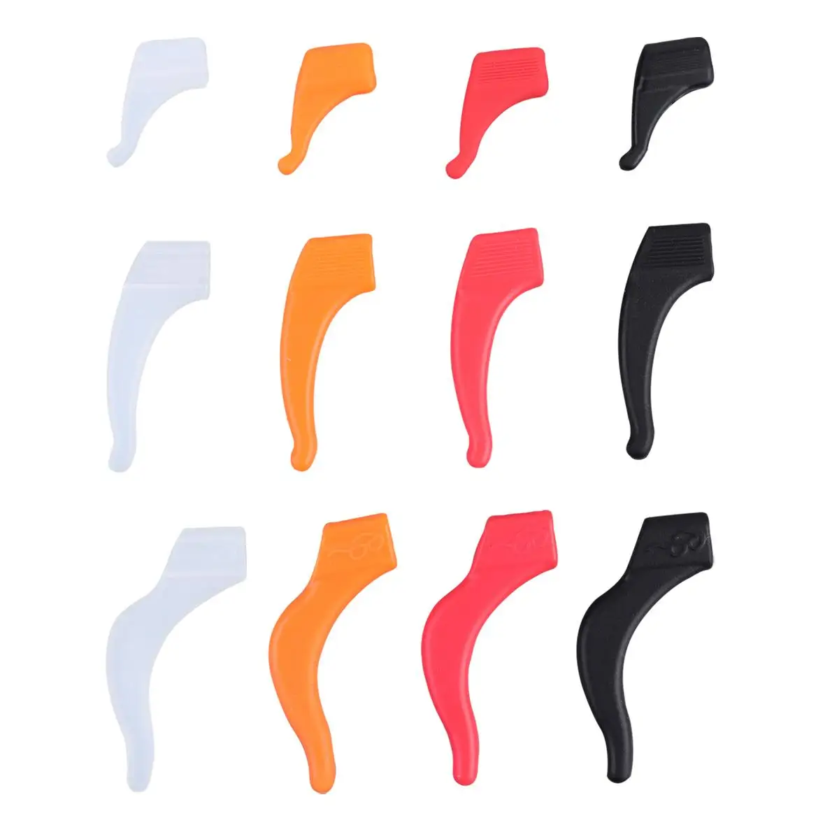 

24 Pcs Leg Non-Slip Glass Cover Sets Non-slip Silicone Ear Hooks Lightweight Comfortable Anti-slip Eyeglass Accessories