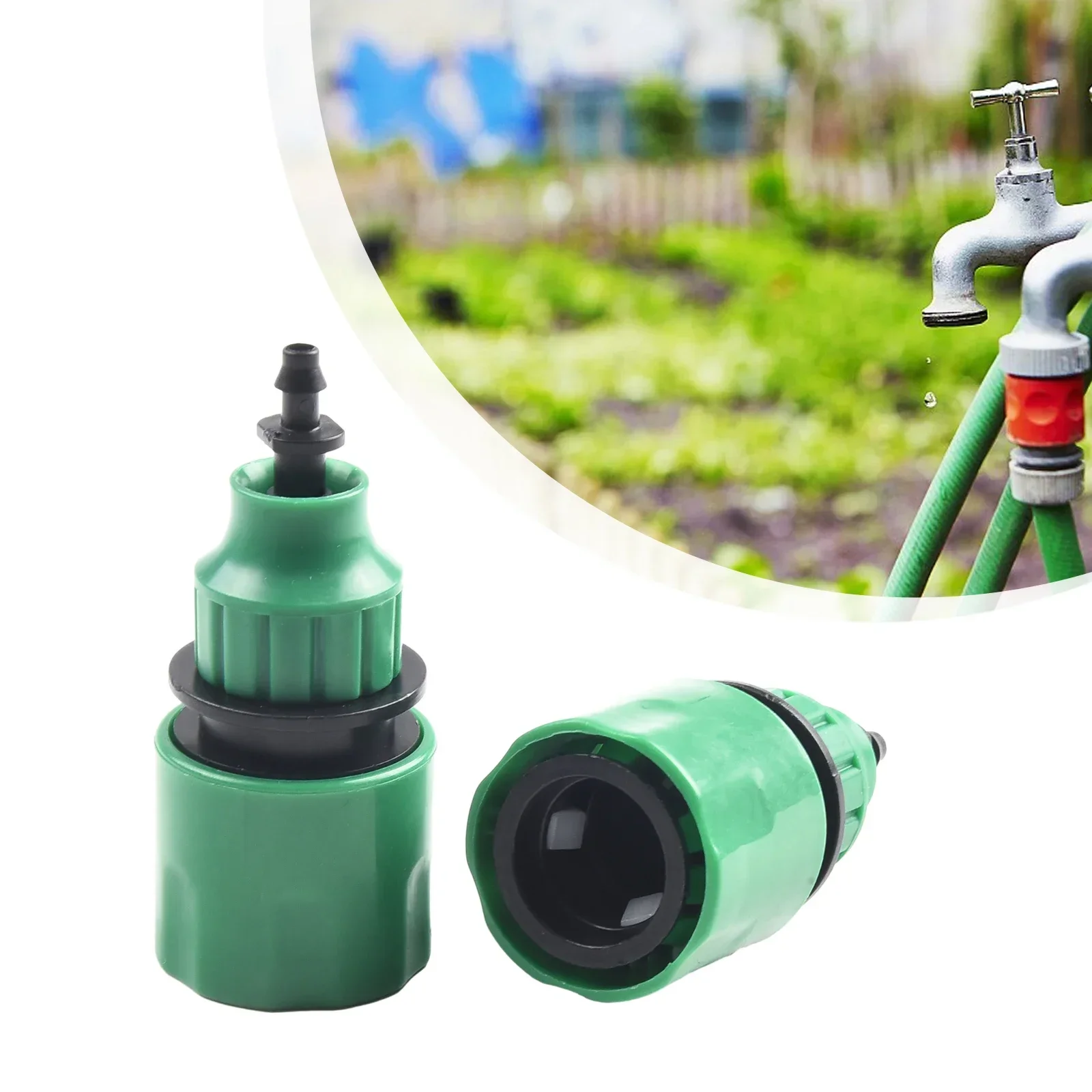 Adapter Hose Quick Connector Car Wash Hose Connector Pipe Adapter Tool Accessories Garden Green 4/7mm/8/11mm 5 Pcs