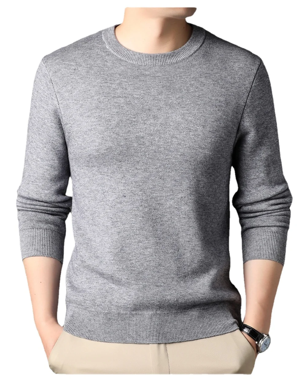 Neue männer Herbst und Winter Einfarbig Gestrickten Pullover Fashion Casual Komfortable Tops Herren Kleidung