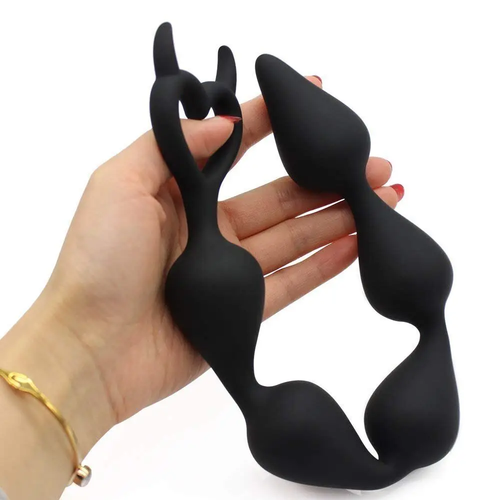 Silicone Bendable Flexible Large Anal Beads Butt Plug Anal Sex Toys For Couples