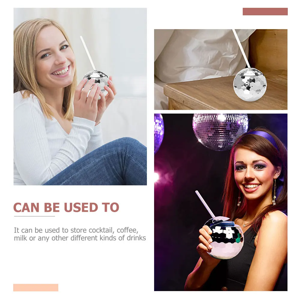 

4 set Disco Ball Shaped Cups Reusable Plastic Cocktail Water Cup Party Nightclub Home Decor Large Serving Bowl