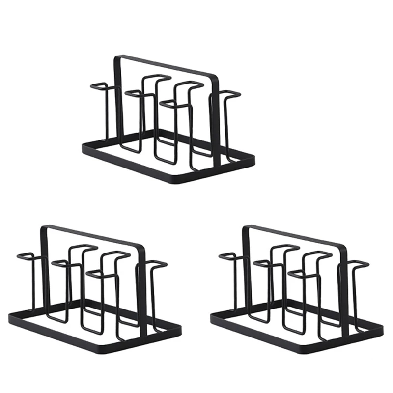 

Promotion! 3X 6 Glass Cups Stand Holder Drying Shelf Kitchen Water Cup Rack Home Hanging Drainer Storage Rack Accessories