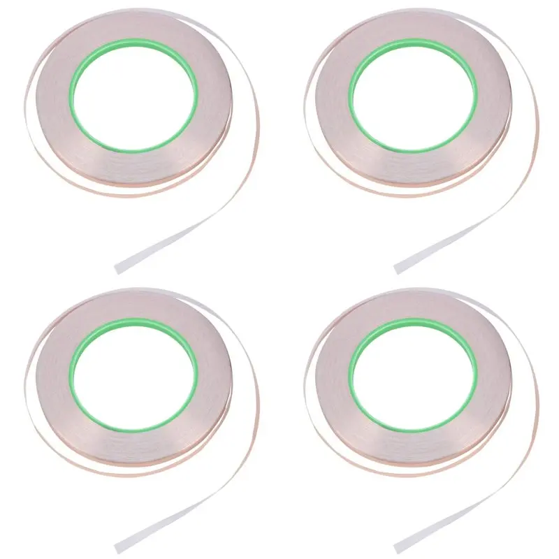 ABLJ 4X Copper Foil Tape With Conductive Adhesive (6Mm X 33Meters) - Crafts, Stained Glass, Soldering, Electrical Repairs