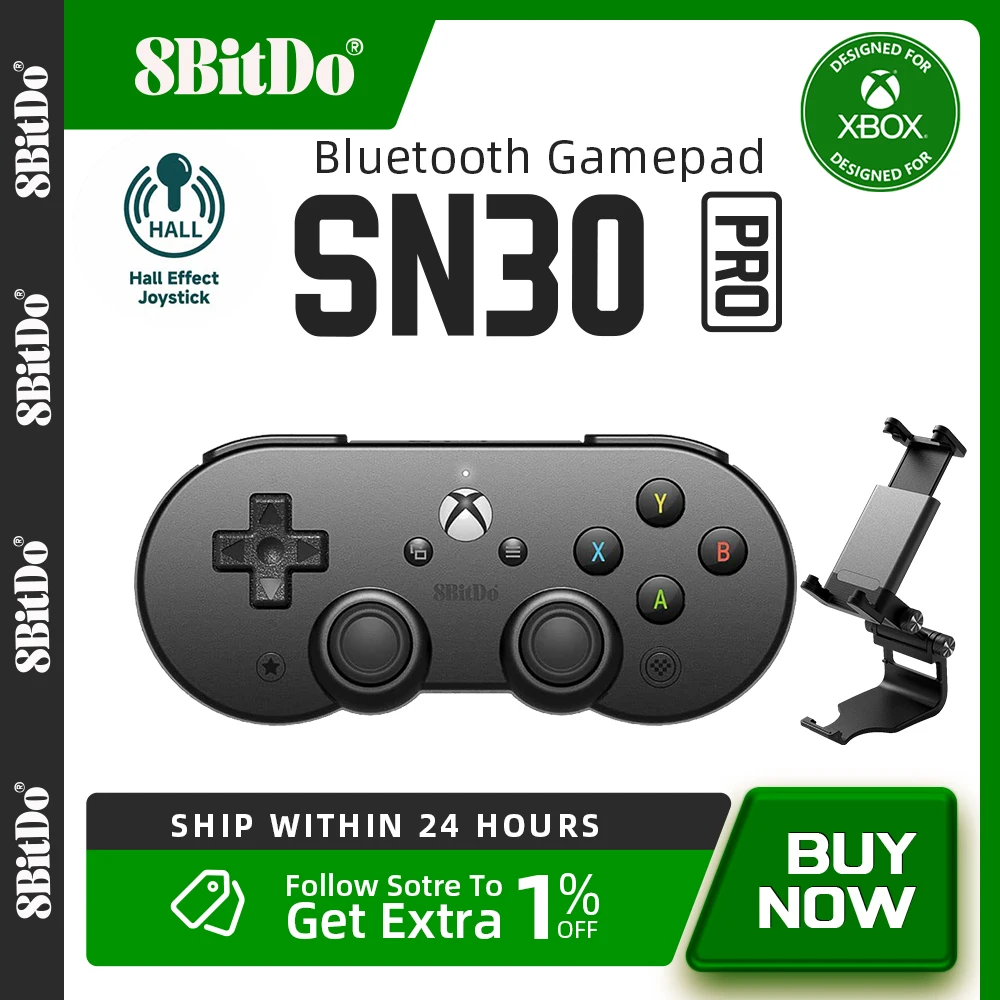 8BitDo SN30 Pro 게임패드: Xbox 호환 무선 블루투스 컨트롤러로 즐기는 완벽한 게임 경험