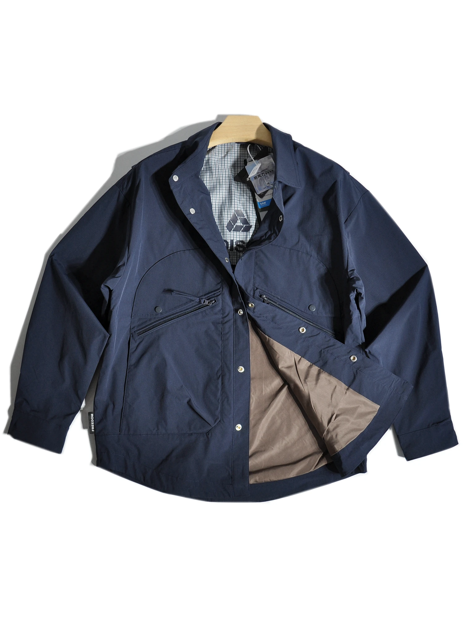 

Свободная повседневная куртка для активного отдыха с большими карманами, осенняя, из полиэстера, нейлона и композитного волокна, ветрозащитная, молодежная, модная