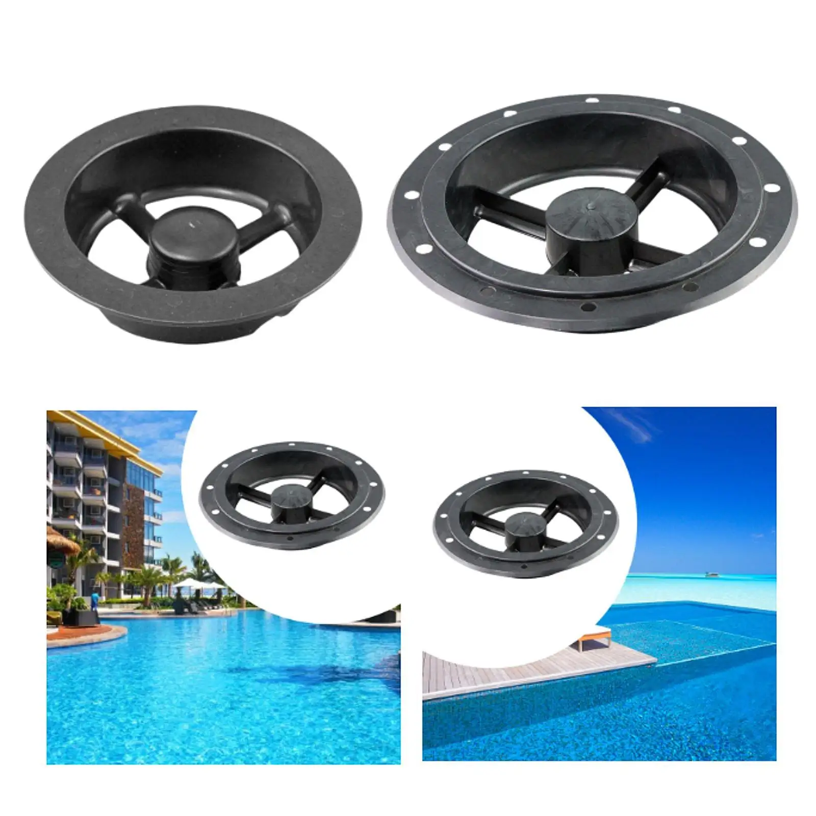 Imbuto guida sabbia piscina filtro a sabbia accessori serbatoio nero robusto serbatoio di sabbia vassoio guida sabbia per piscina all'aperto