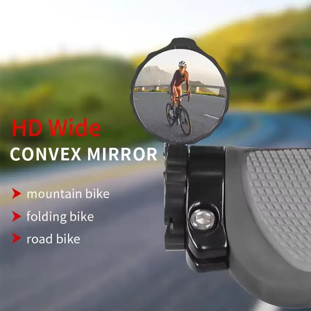 

Bicycle Rearview Mirror Waterproof Adjustable Foldable LED Warning Light for MTB Road Bike Rear View Reflector Accessories F9M4