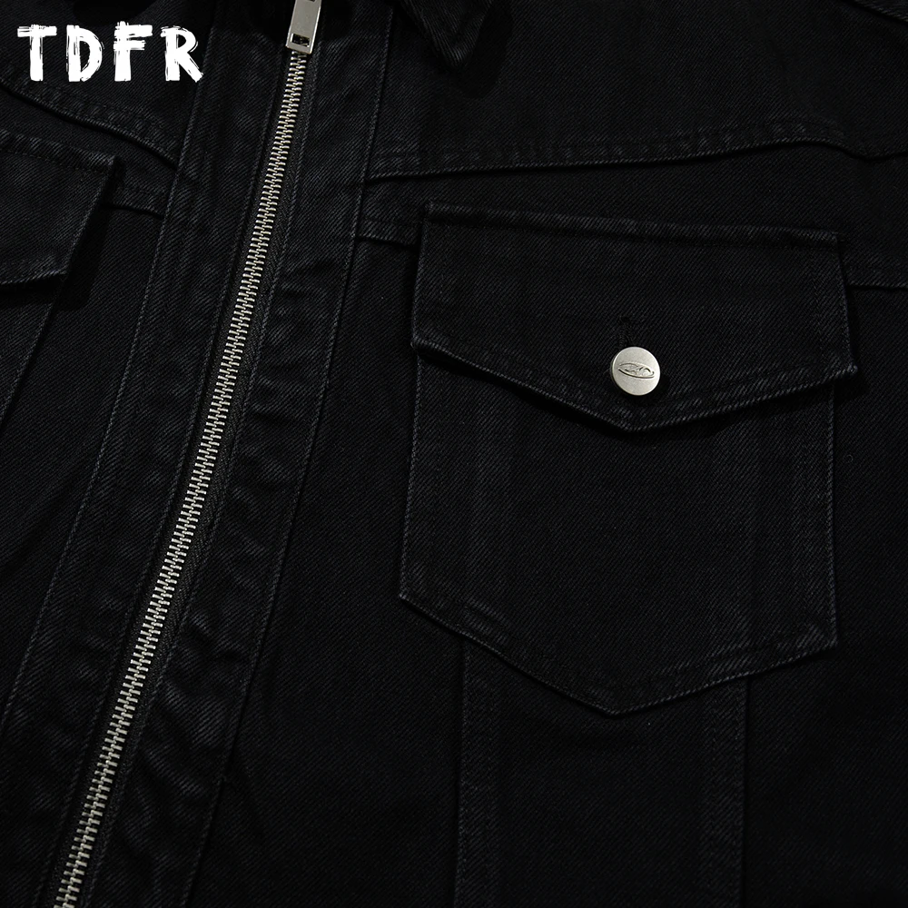 Мужская однотонная куртка-карго с несколькими карманами в стиле ретро, осенняя повседневная свободная верхняя одежда с длинными рукавами и лацканами