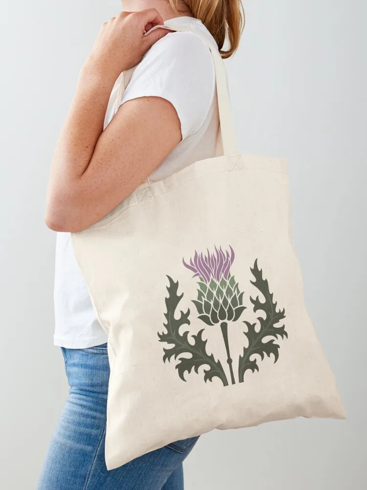 Scottish Thistle Flower of Scotland Tote Bag tote men Reusable bags university