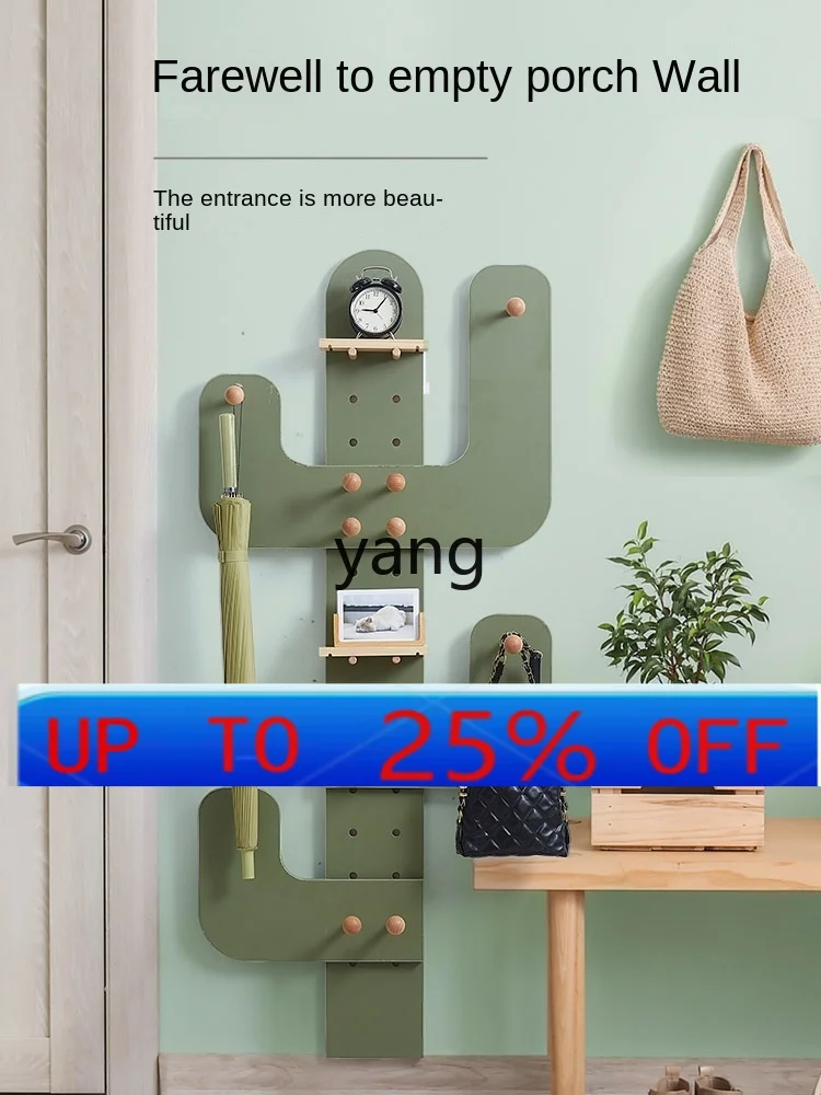 

lmm Entrance Cactus Wire-Wrap Board Hanger Clothes Coat Rack Wall-Mounted