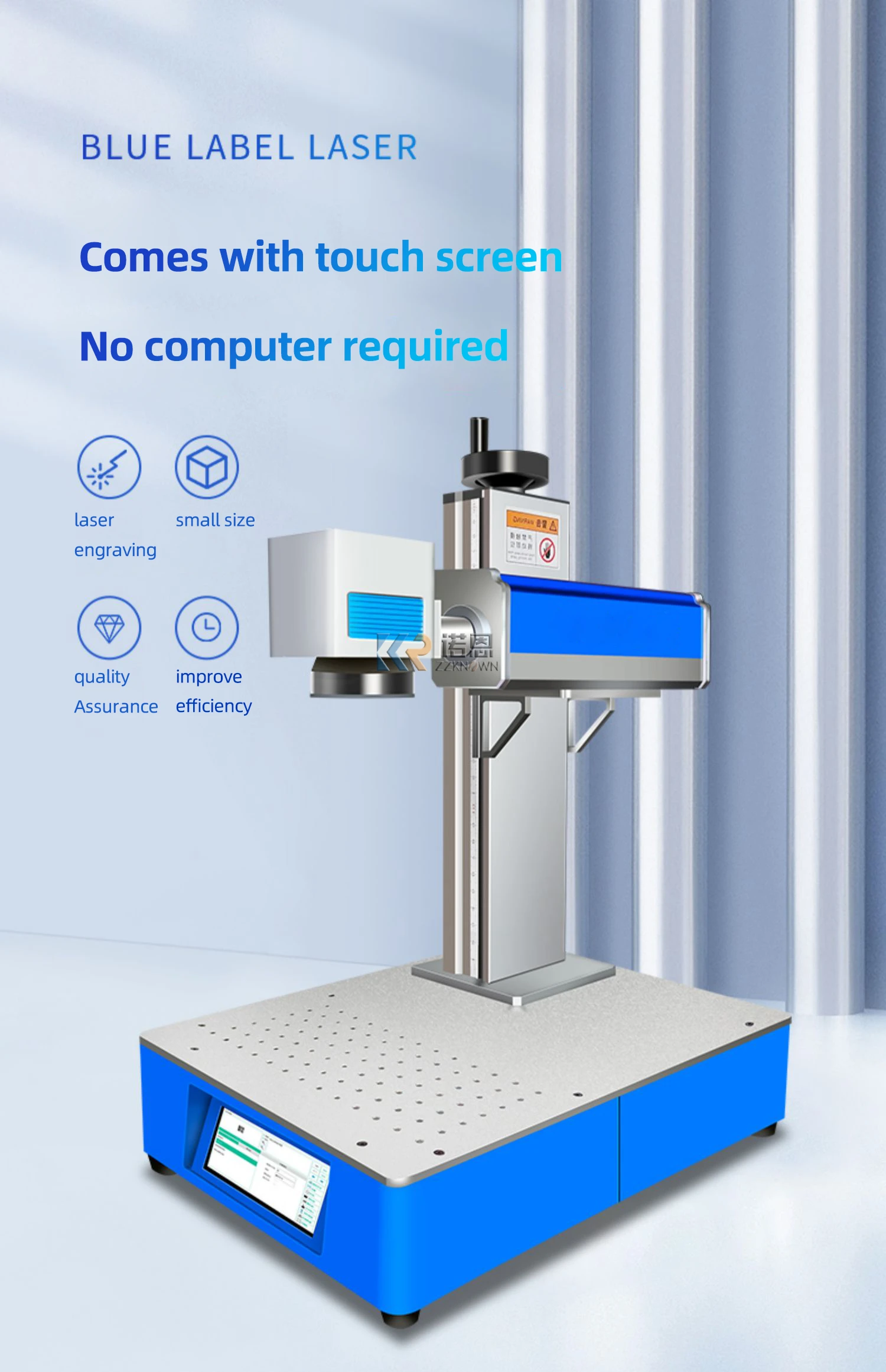 Portable Blue Mini Fiber Laser Engraving Machine for Metal Leather Glass Jewelry Wood Pen Stone Chassis Number Marking Machine