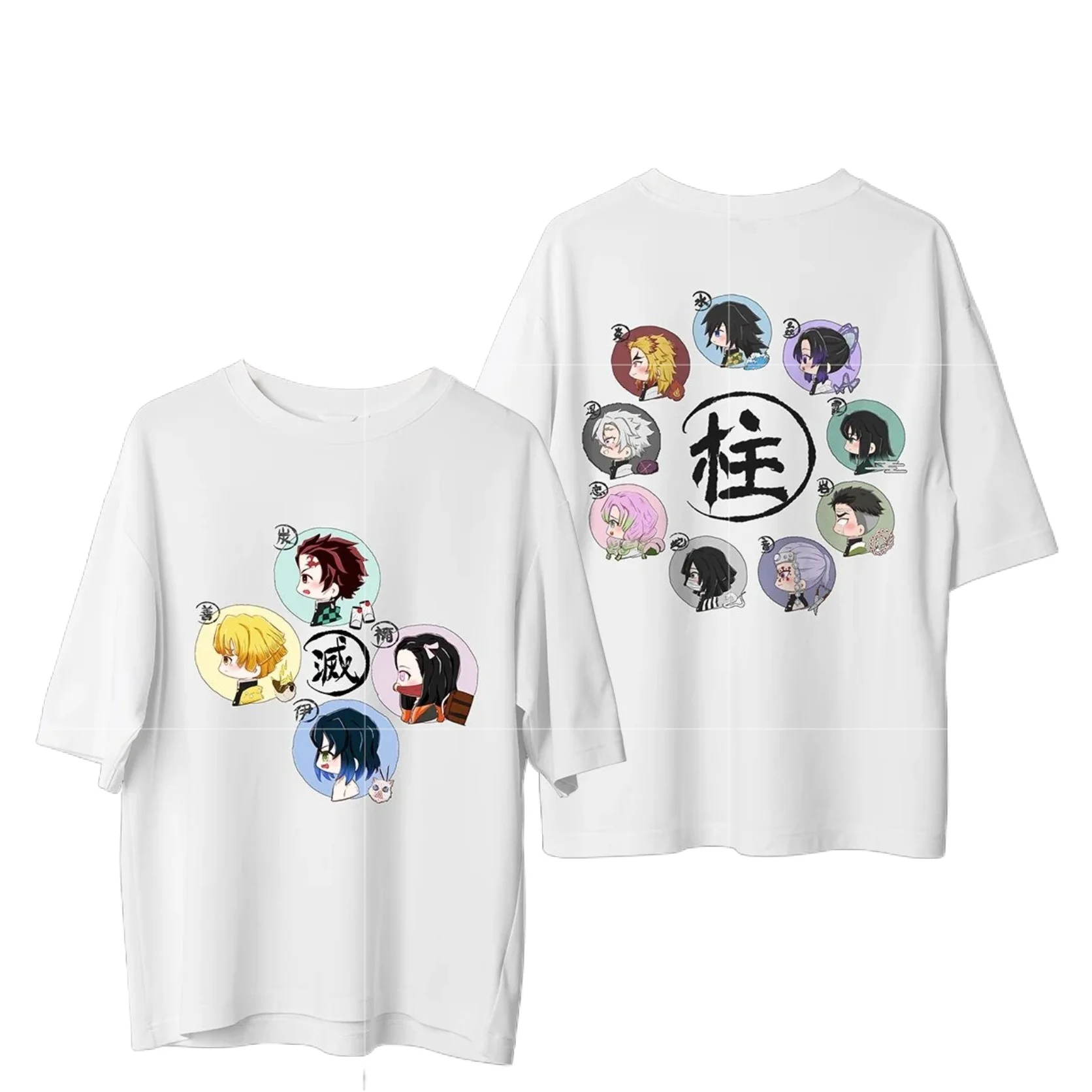 Demon Slayer Anime T Shirt Uomo Donna 2026 Estate Cotone Manica corta Oversize Casual Magliette e camicette Hashira Grafica Streetwear Cosplay