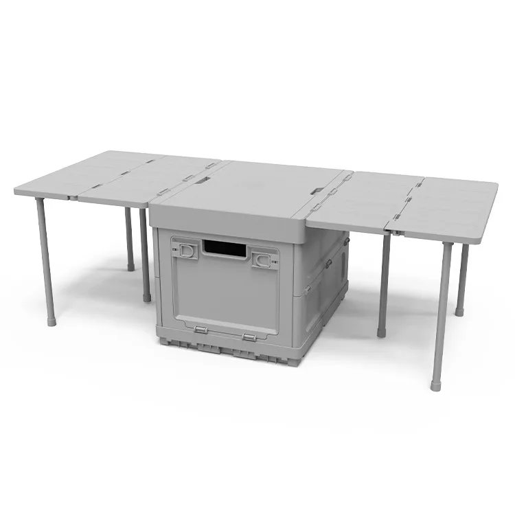 

American-style 3-in-1 table, portable and foldable, multi-functional storage, suitable for camping, home use, and gatherings