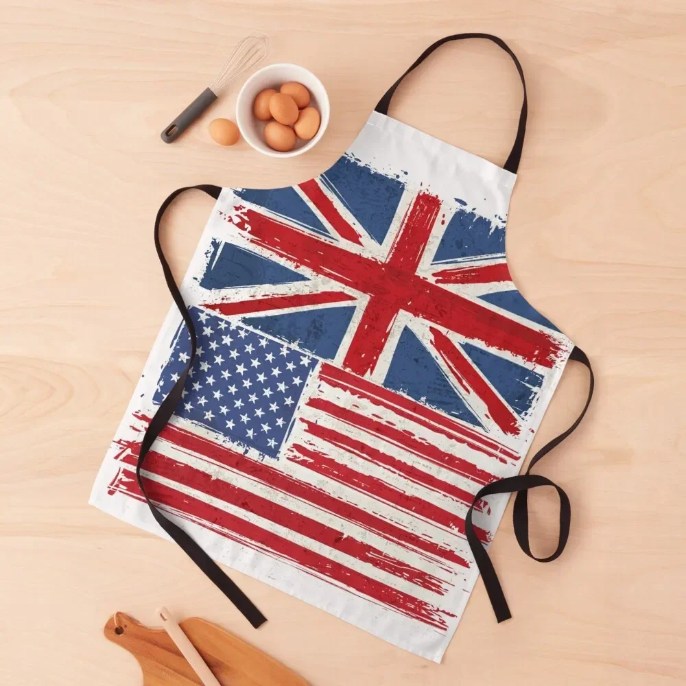 

USA and Uk Flag Apron Home And Kitchen Men'ss Apron